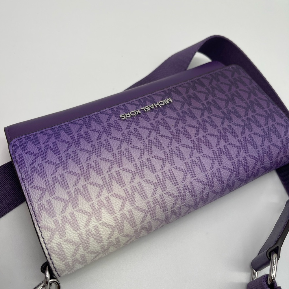 Michael Kors Purple Gradient Signature Crossbody Bag - Picture 5 of 16